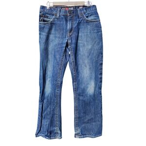 Ariat FR M4 Low Rise Boot Cut Jeans Mens Flame Resistant Blue Denim Work Pants